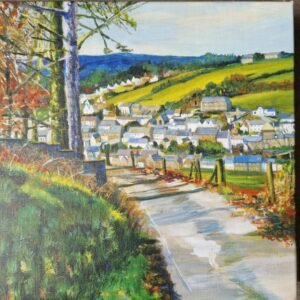 Winter Llandysul small canvas print