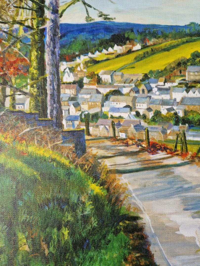 **out of stock **Winter Llandysul print on canvas - Image 3