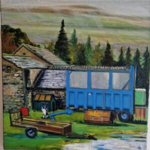Farmyard original painting
