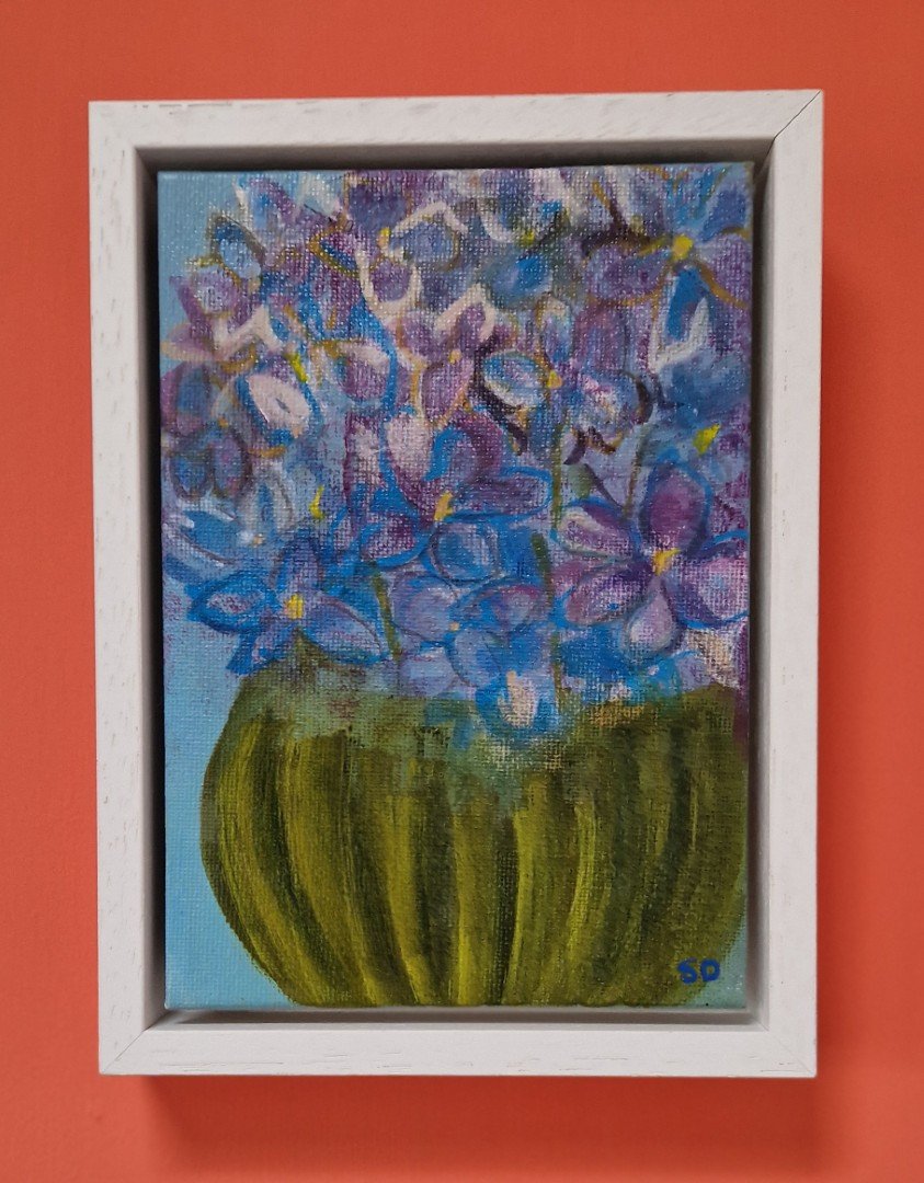 Hydrangea Green Vase