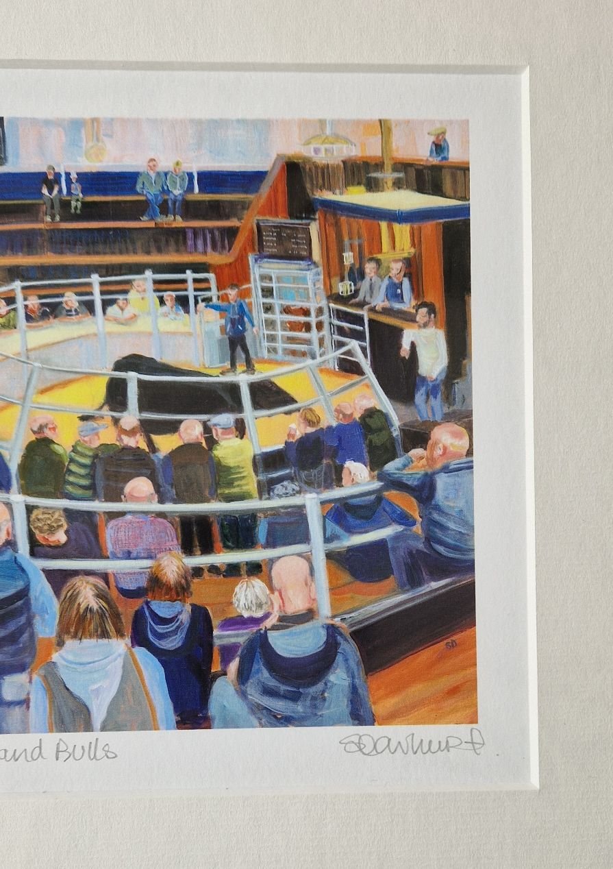 Bald Heads and Bulls open edition, mounted, giclee print - Image 4