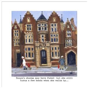 Art print of Tanya's charms may have faded-but she still turns a few heads when she walks by...' Owd Lasse series